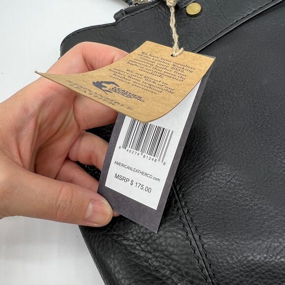 American Leather Co. Taylor Triple Entry Satchel Black Color Handbags - Picture 8 of 13